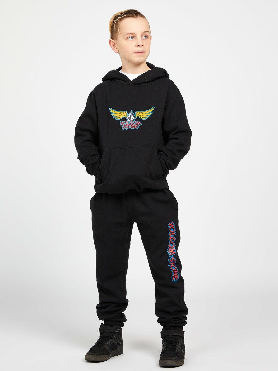 Kids * | Volcom Latest Big Boys Caiden Pullover Hoodie Black