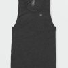 Mens Clothing * | Volcom Discount Store Solid Heather Tank Dark Black Heather