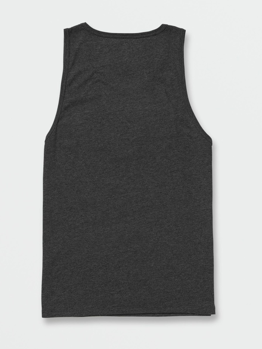 Mens Clothing * | Volcom Discount Store Solid Heather Tank Dark Black Heather