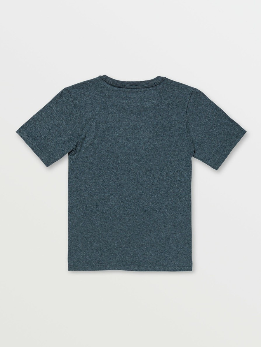 Kids * | Volcom Cheaper Little Boys Elevator Short Sleeve Tee Jade Black Heather