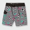 Core Surf * | Volcom Unique Little Boys Flamingbros Mod Trunks White