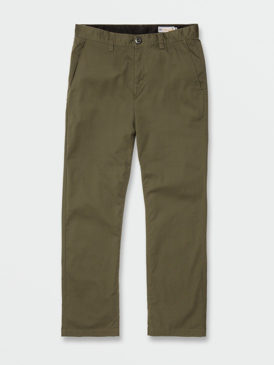 Mens Accessories * | Volcom Best Price Frickin Regular Stretch Pants Military