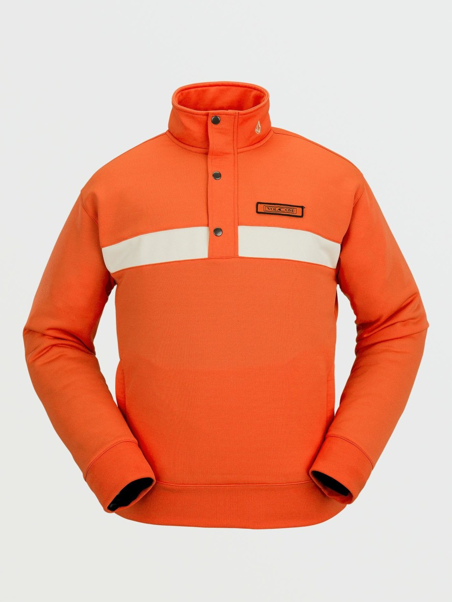 Core Snow * | Volcom Gift Selection Mens She Crew Fleece Orange Shock