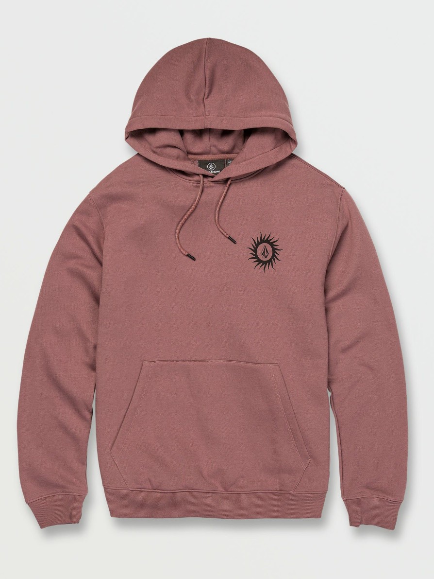 Mens Accessories * | Volcom Excellent Quality Mountainside Pullover Sweatshirt Bordeaux Brown