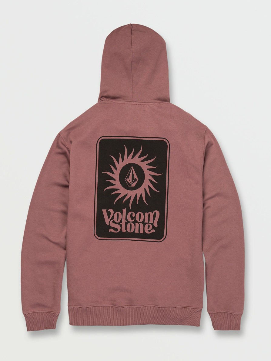 Mens Accessories * | Volcom Excellent Quality Mountainside Pullover Sweatshirt Bordeaux Brown