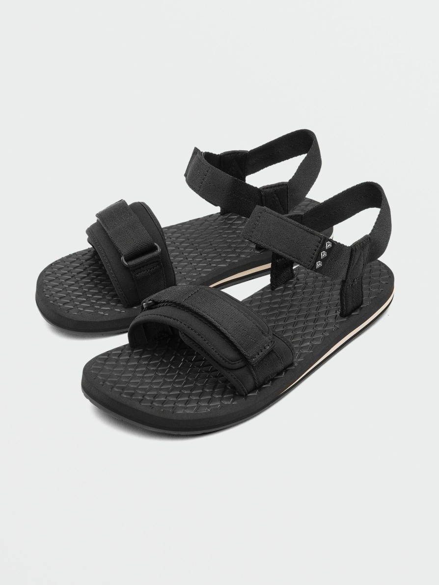 Mens Accessories * | Volcom Gift Selection Mens V.Co Trail Sandals Black