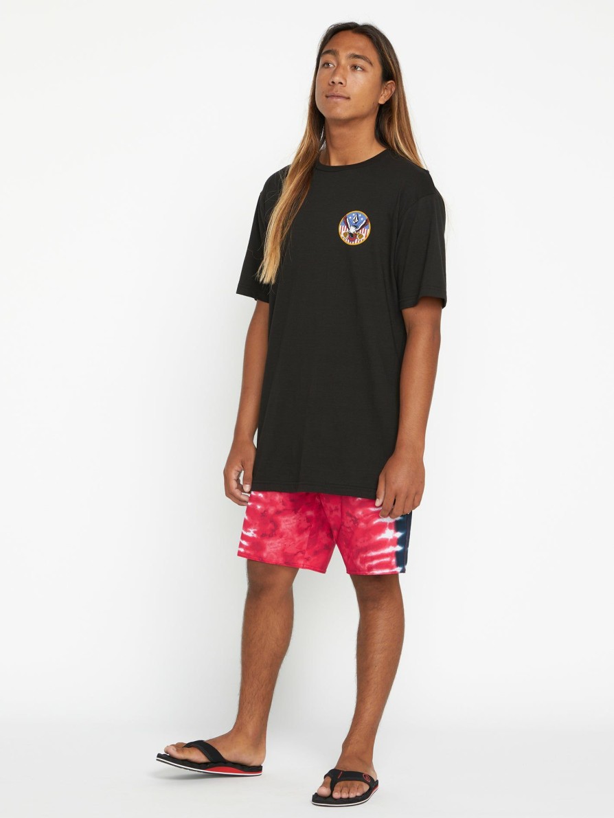 Mens Accessories * | Volcom Quality Guarantee Freedomeagle Short Sleeve Tee Shirt Black