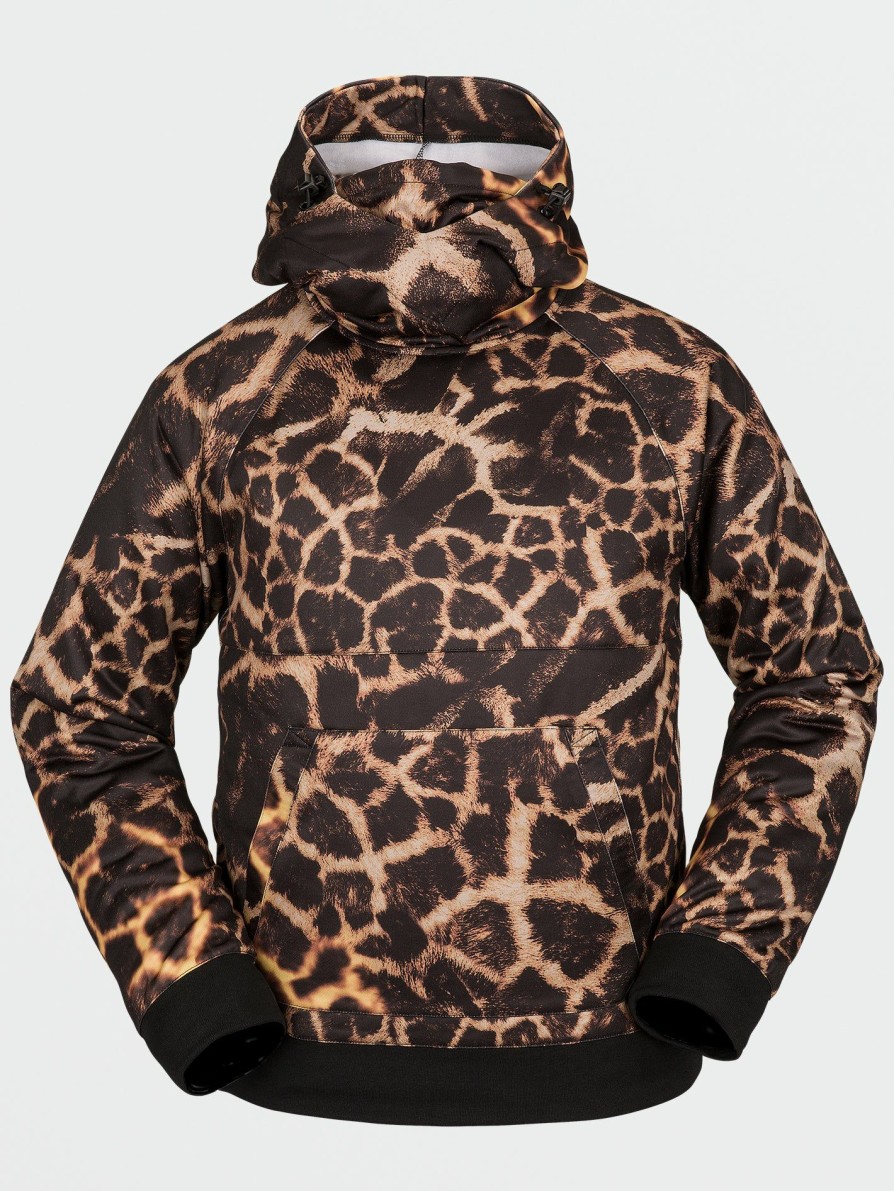 Core Snow * | Volcom Discount Store Mens Hydro Riding Hoodie Gold Giraffe