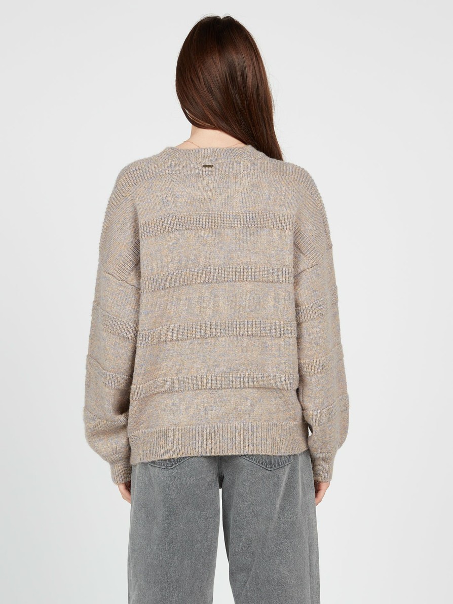 Womens Accessories * | Volcom Discount Store Cabability Sweater Taupe