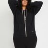 Womens Clothing * | Volcom Gift Selection Lived In Lounge Zip Fleece Plus Size Black