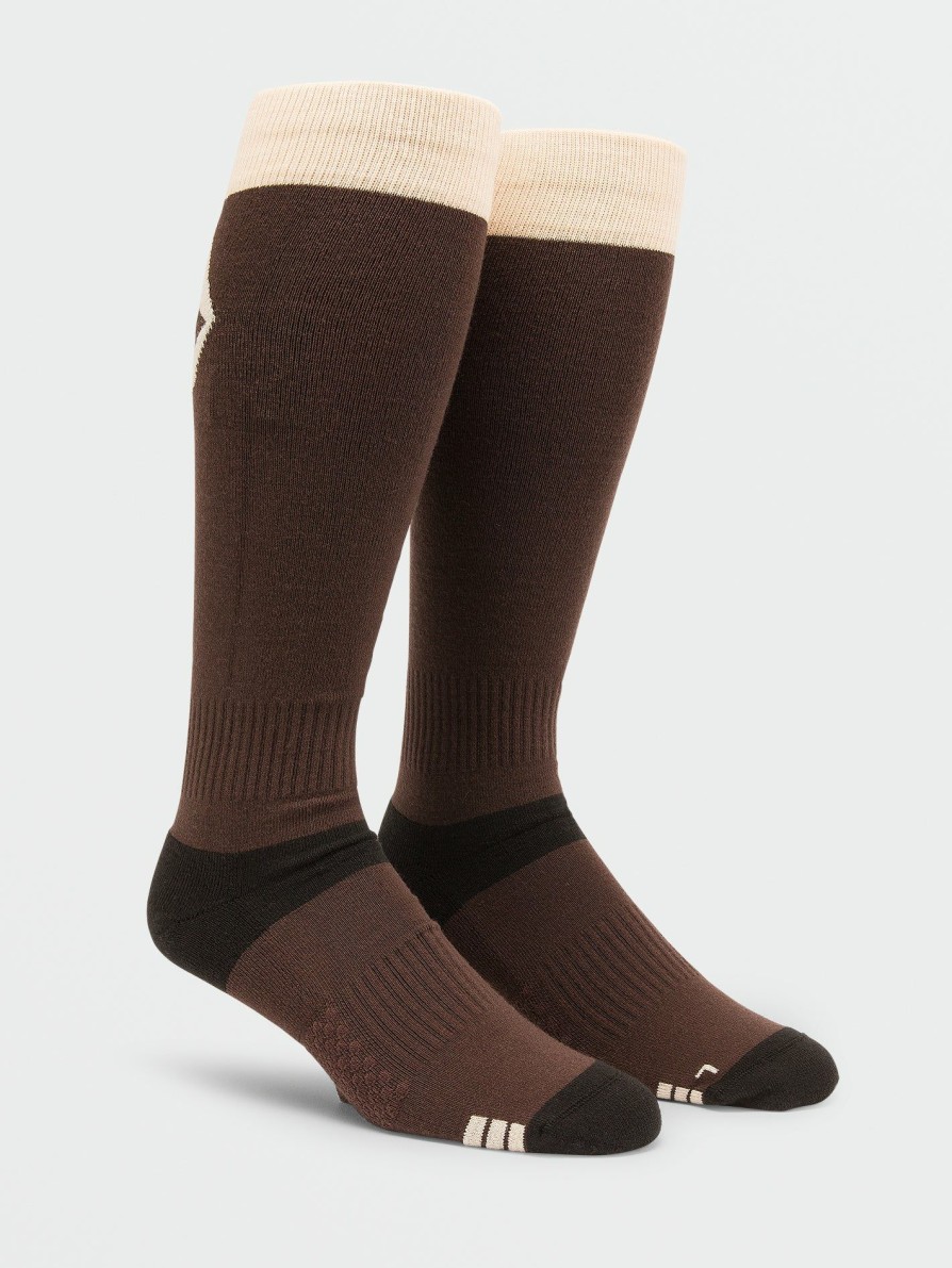 Mens Accessories * | Volcom Top Sell Mens Synth Sock Brown