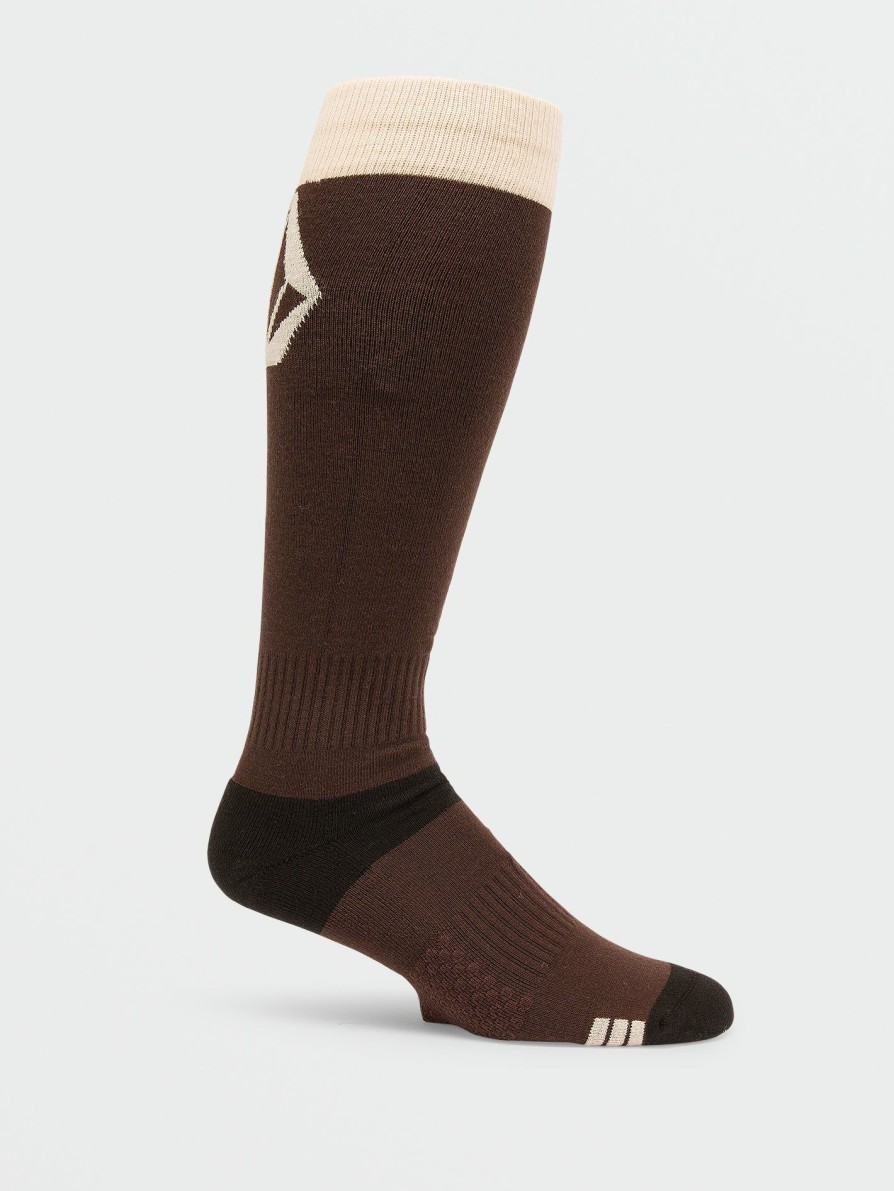 Mens Accessories * | Volcom Top Sell Mens Synth Sock Brown