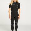 Core Surf * | Volcom Discount Store Womens Modulator 2Mm Short Arm Wetsuit Black