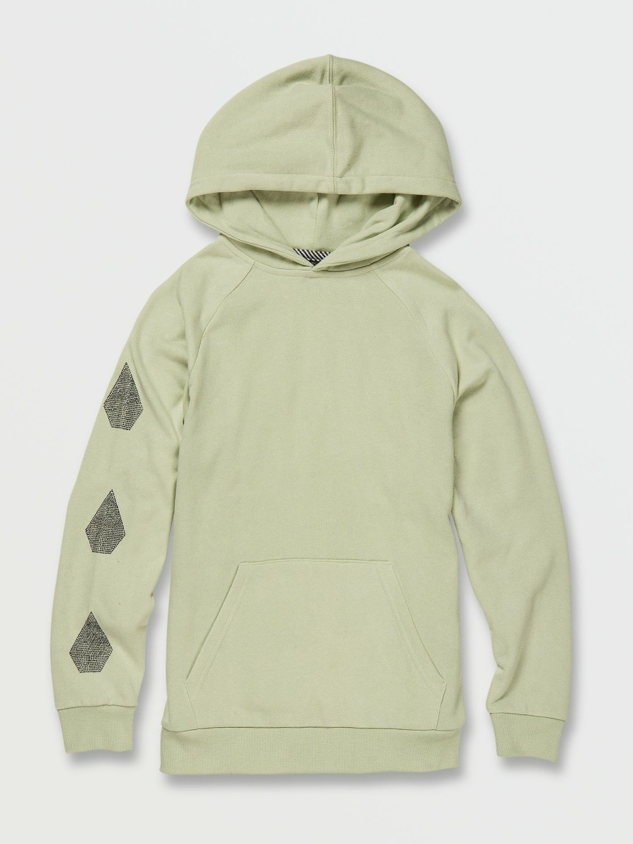 Kids * | Volcom Gift Selection Girls Truly Stoked Boyfriend Pullover Sage