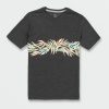 Kids * | Volcom Reliable Quality Big Boys Horizen Short Sleeve Tee Shirt Dark Black Heather