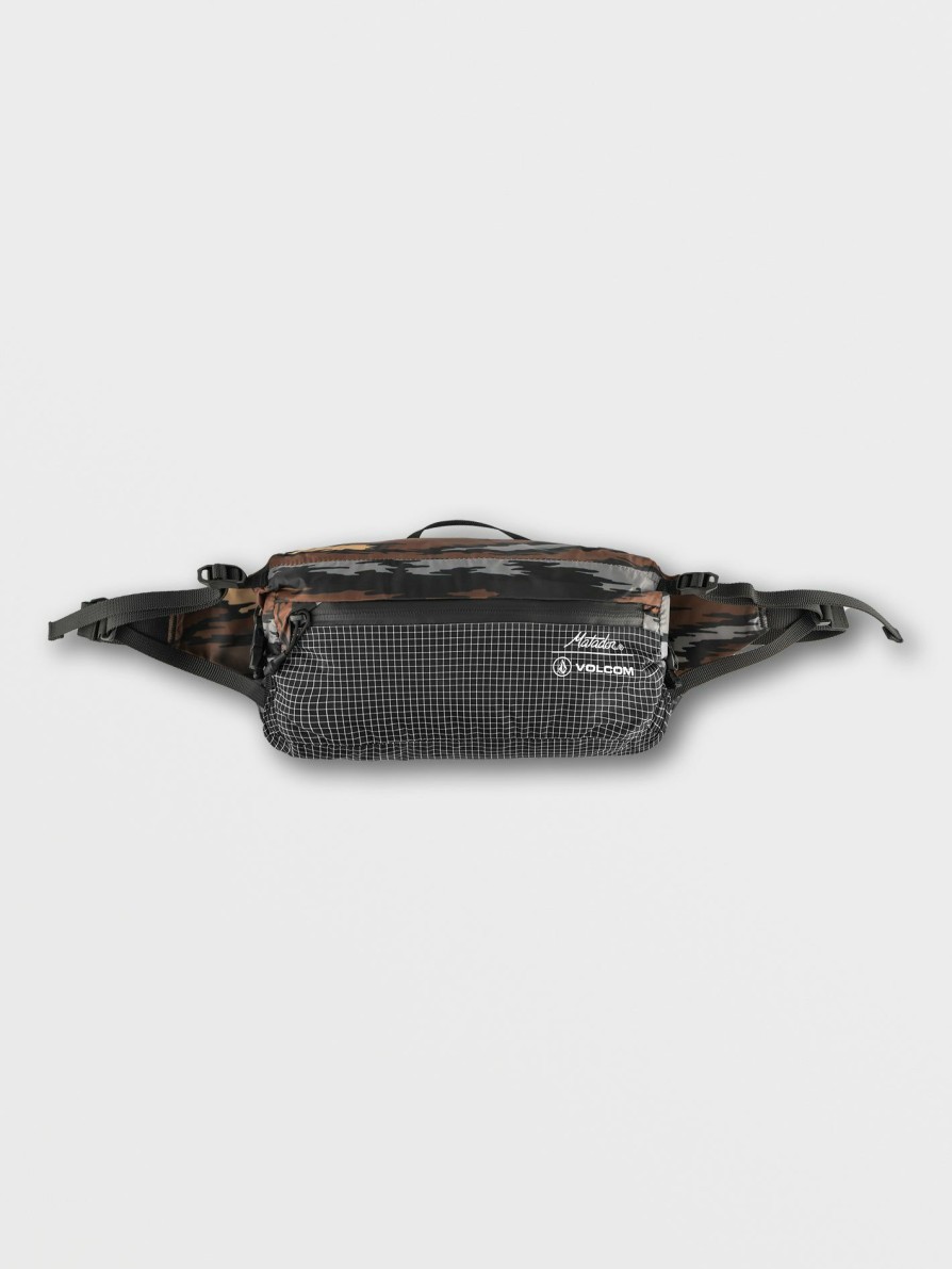 Core Outdoor * | New Volcom X Matador Freerain22 Waterproof Packable Hip Pack Bark Camo Bark Brown