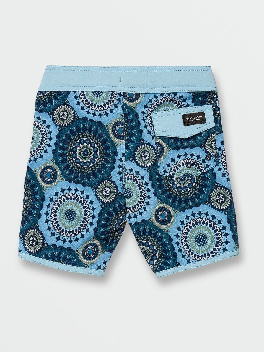 Core Surf * | Volcom Discount Store Little Boys Barnacle Scallop Mod Trunks Navy