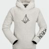 Kids * | Volcom Top Sell Kids Hotlapper Fleece Pullover Ash Heather