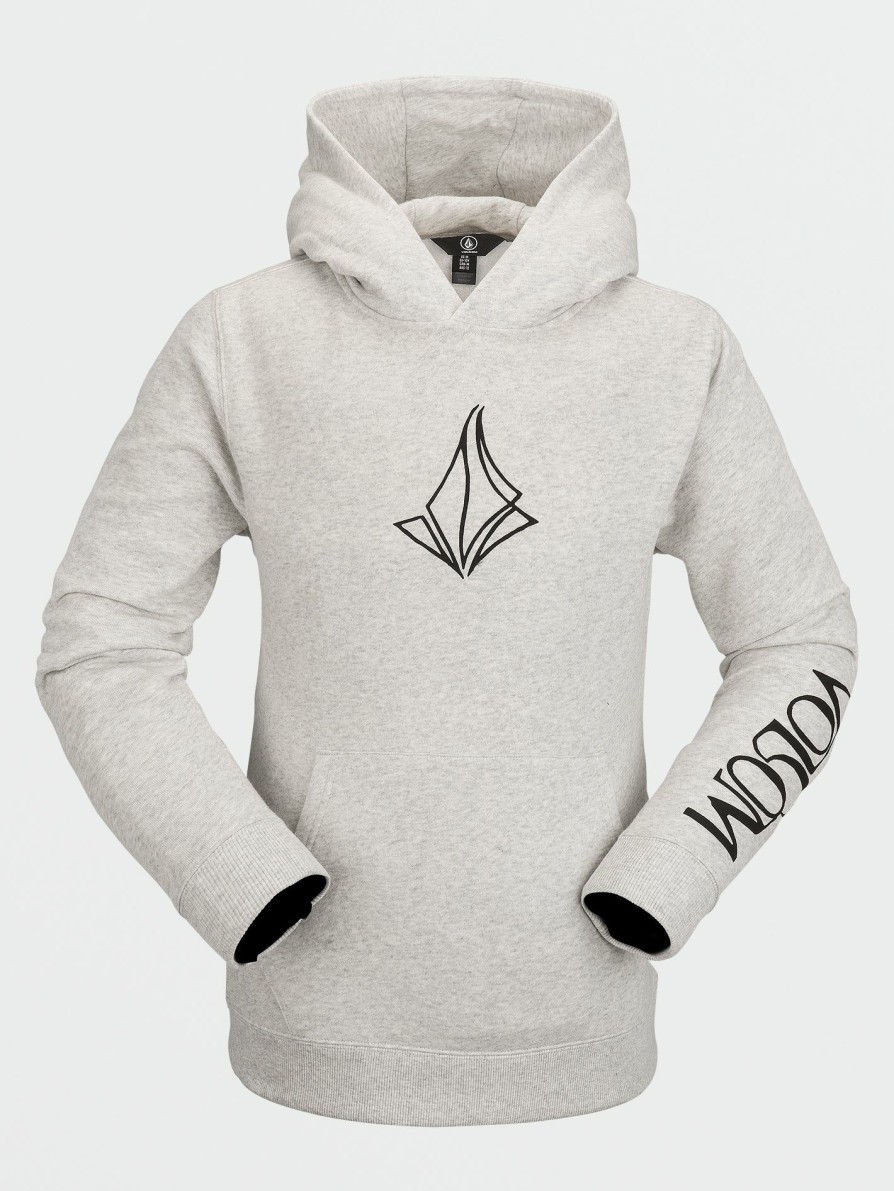 Kids * | Volcom Top Sell Kids Hotlapper Fleece Pullover Ash Heather