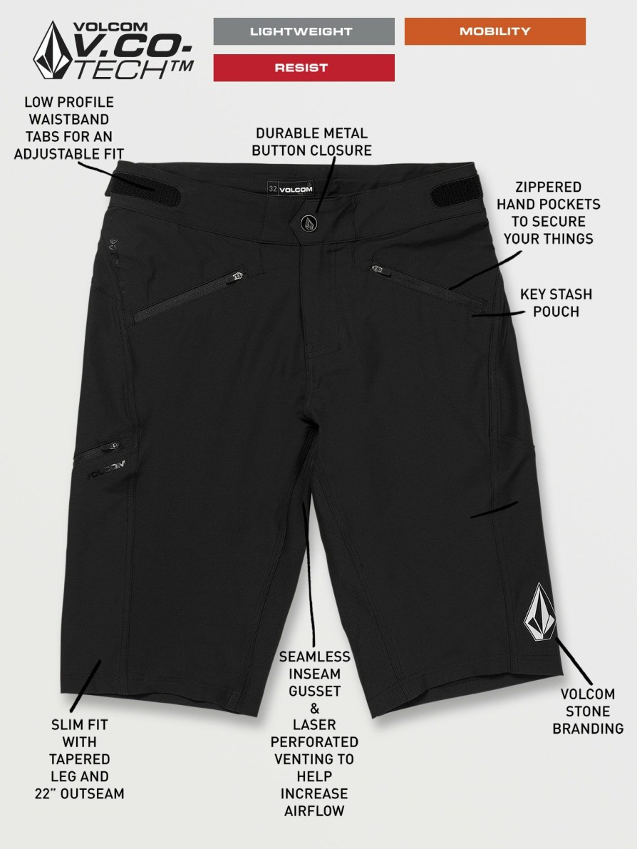 Core Outdoor * | Volcom Limited Edition Trail Ripper Shorts Black