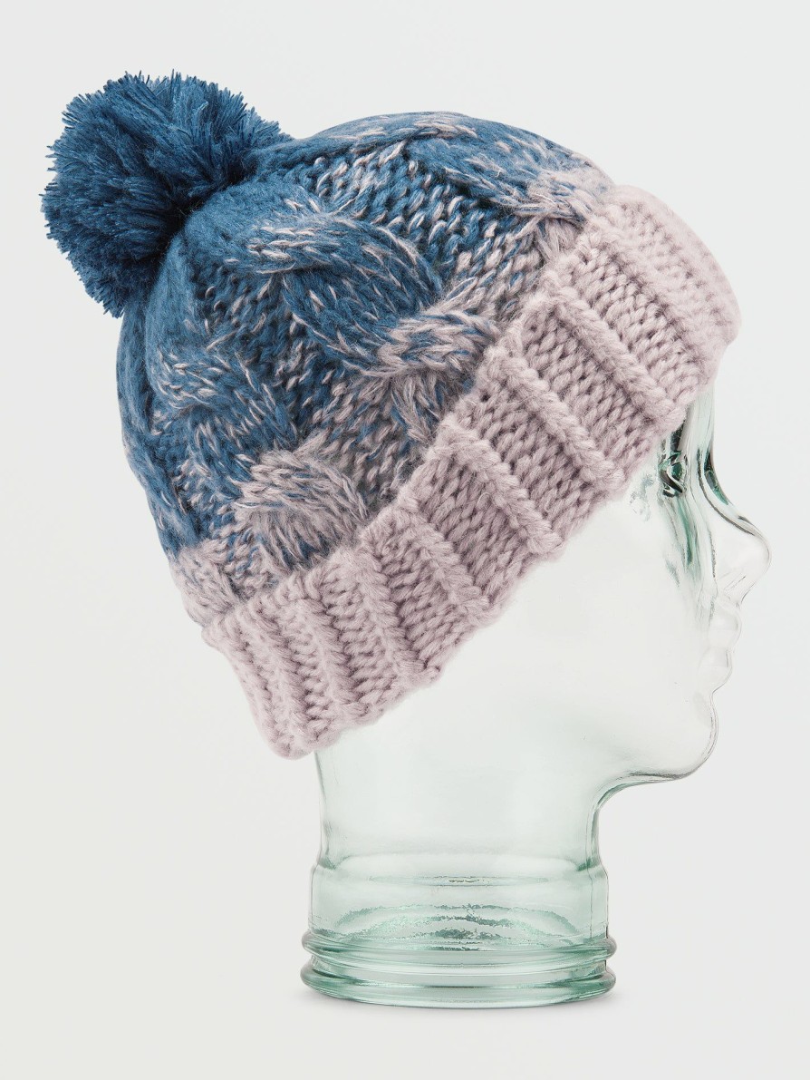 Core Snow * | Volcom Discount Online Gradient Hand Knit Beanie Amethyst Smoke