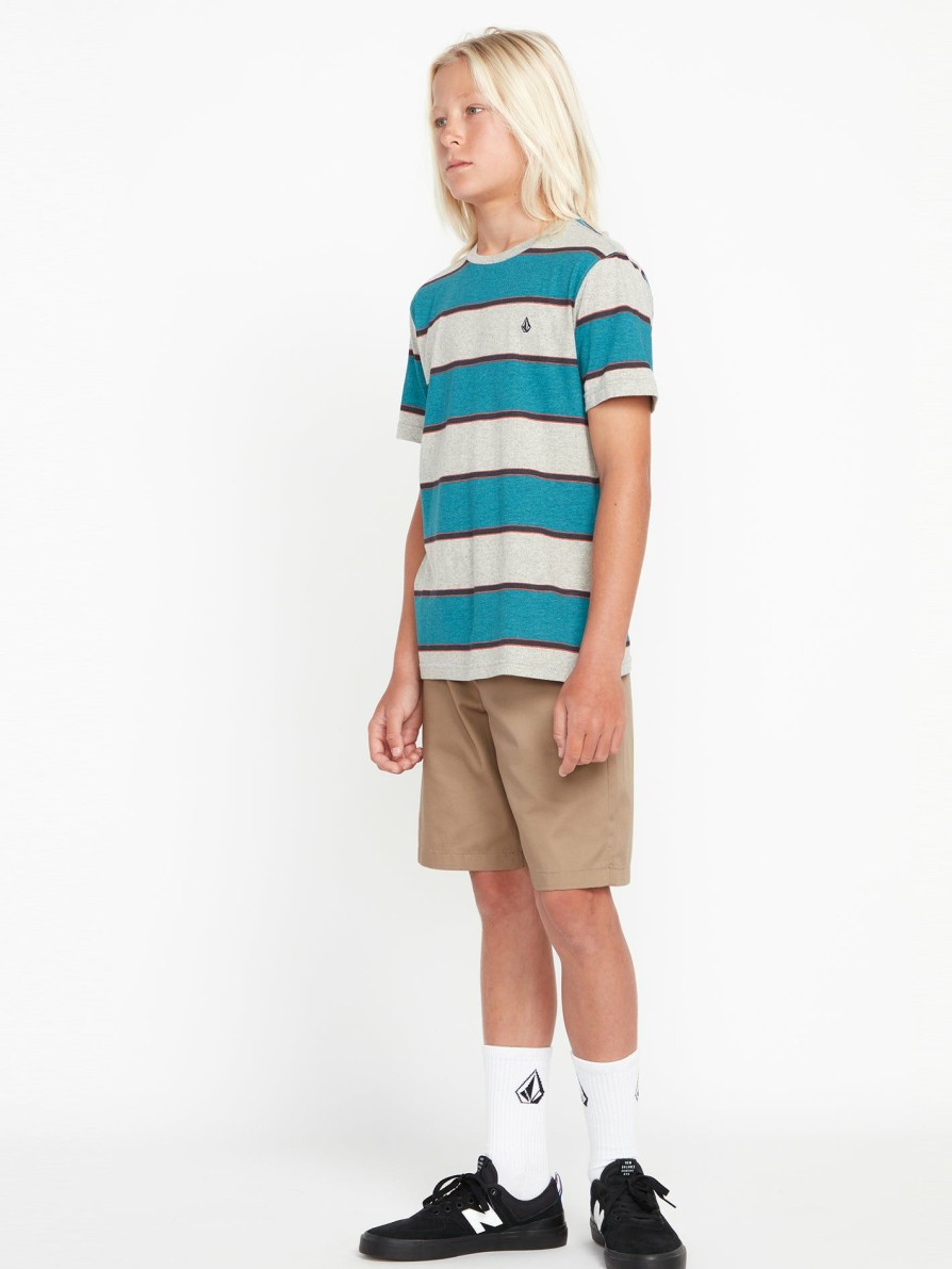 Kids * | Volcom Discount Online Big Boys Loose Truck Shorts Khaki