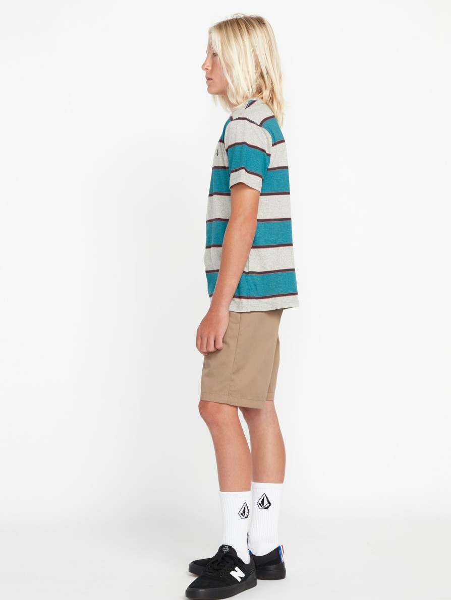 Kids * | Volcom Discount Online Big Boys Loose Truck Shorts Khaki