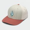 Mens Accessories * | Volcom Limited Edition Full Stone Heather Flexfit Hat Cherry Wood