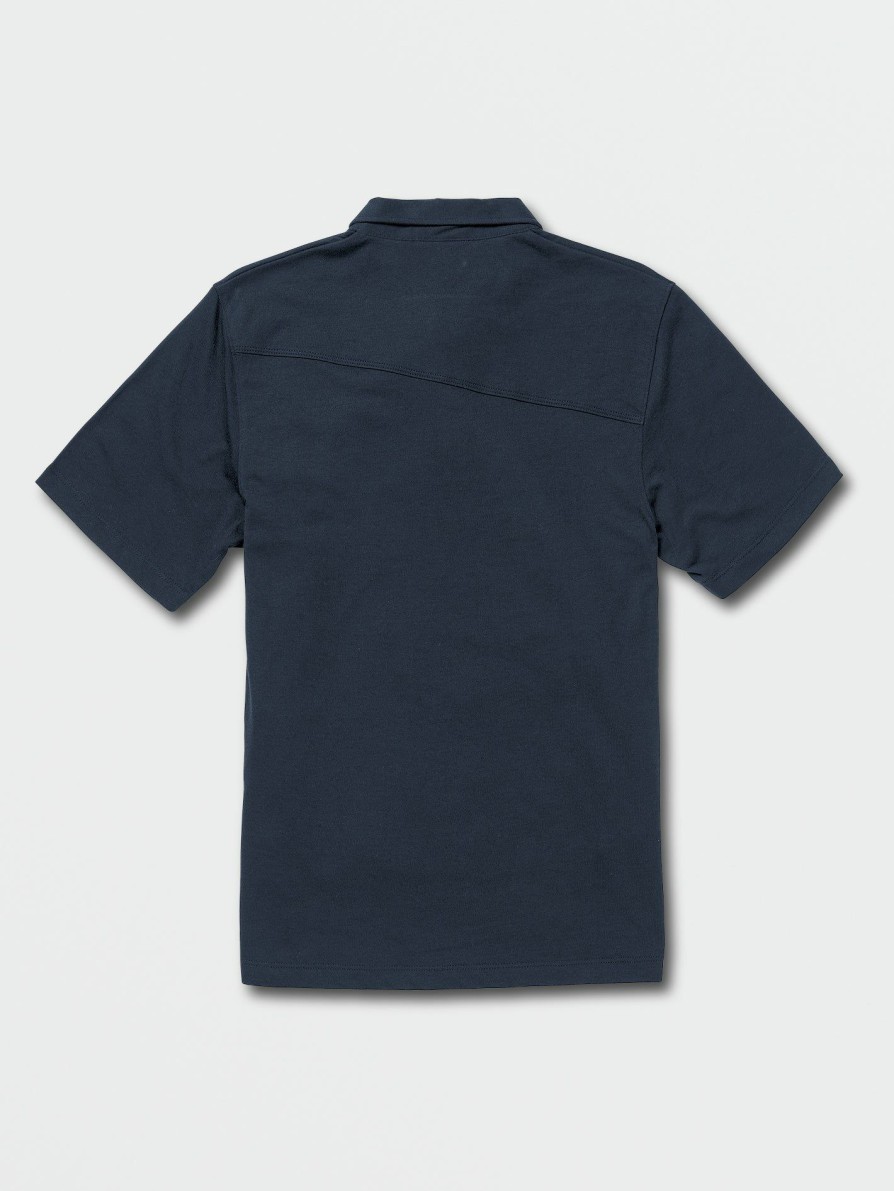 Kids * | Volcom Latest Big Boys Wowzer Polo Short Sleeve Shirt Navy