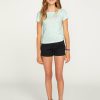 Kids * | Volcom Gift Selection Girls Cryptogram Top Pale Aqua