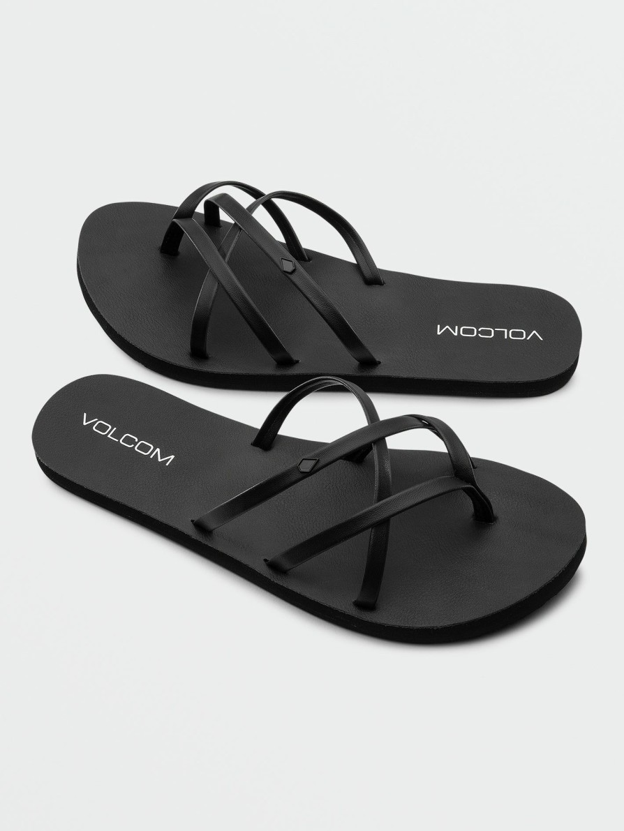 Womens Accessories * | Volcom Latest New School Ii Sandals Black Out