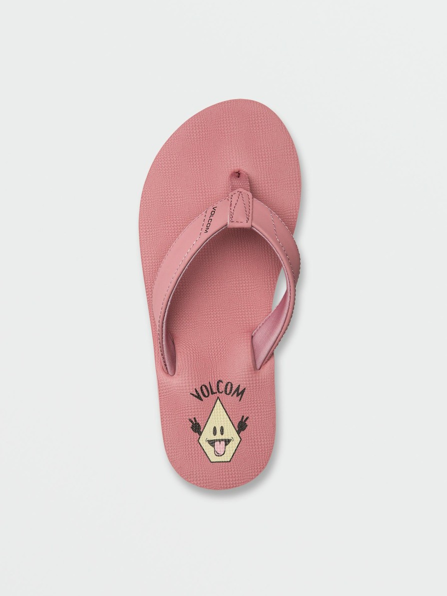 Kids * | Volcom Limited Edition Girls Vicky Big Youth Sandals Desert Pink