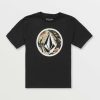 Kids * | Volcom Wholesale Little Boys Circle Stone Short Sleeve Tee Black