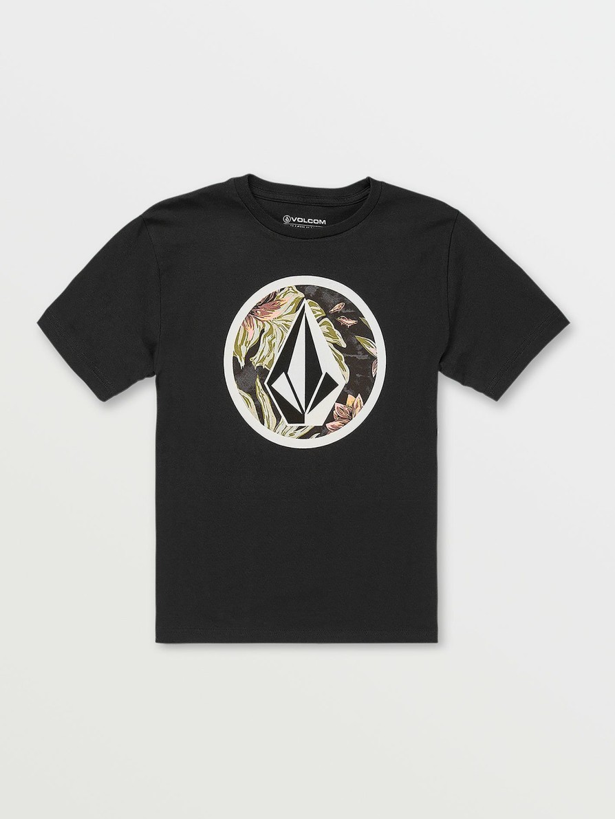 Kids * | Volcom Wholesale Little Boys Circle Stone Short Sleeve Tee Black