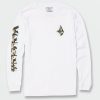 Mens Accessories * | Volcom Excellent Quality Chrome Stone Long Sleeve Tee White