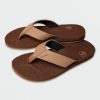 Mens Accessories * | Volcom Best Price Victor Sandals Brown Khaki