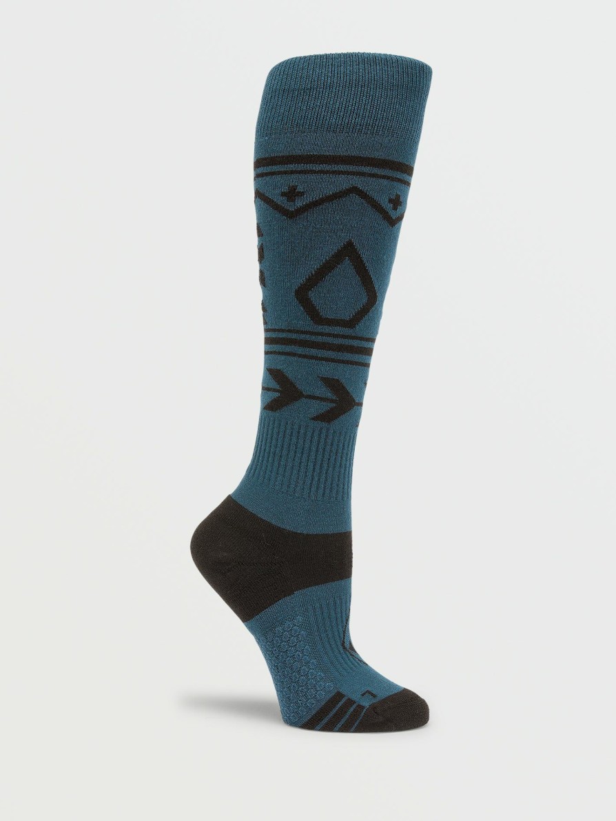 Core Snow * | Volcom Top Sellers Womens Ttt Sock Storm Blue