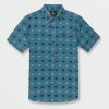 Kids * | Volcom Unique Big Boys Stackstone Short Sleeve Shirt Aged Indigo