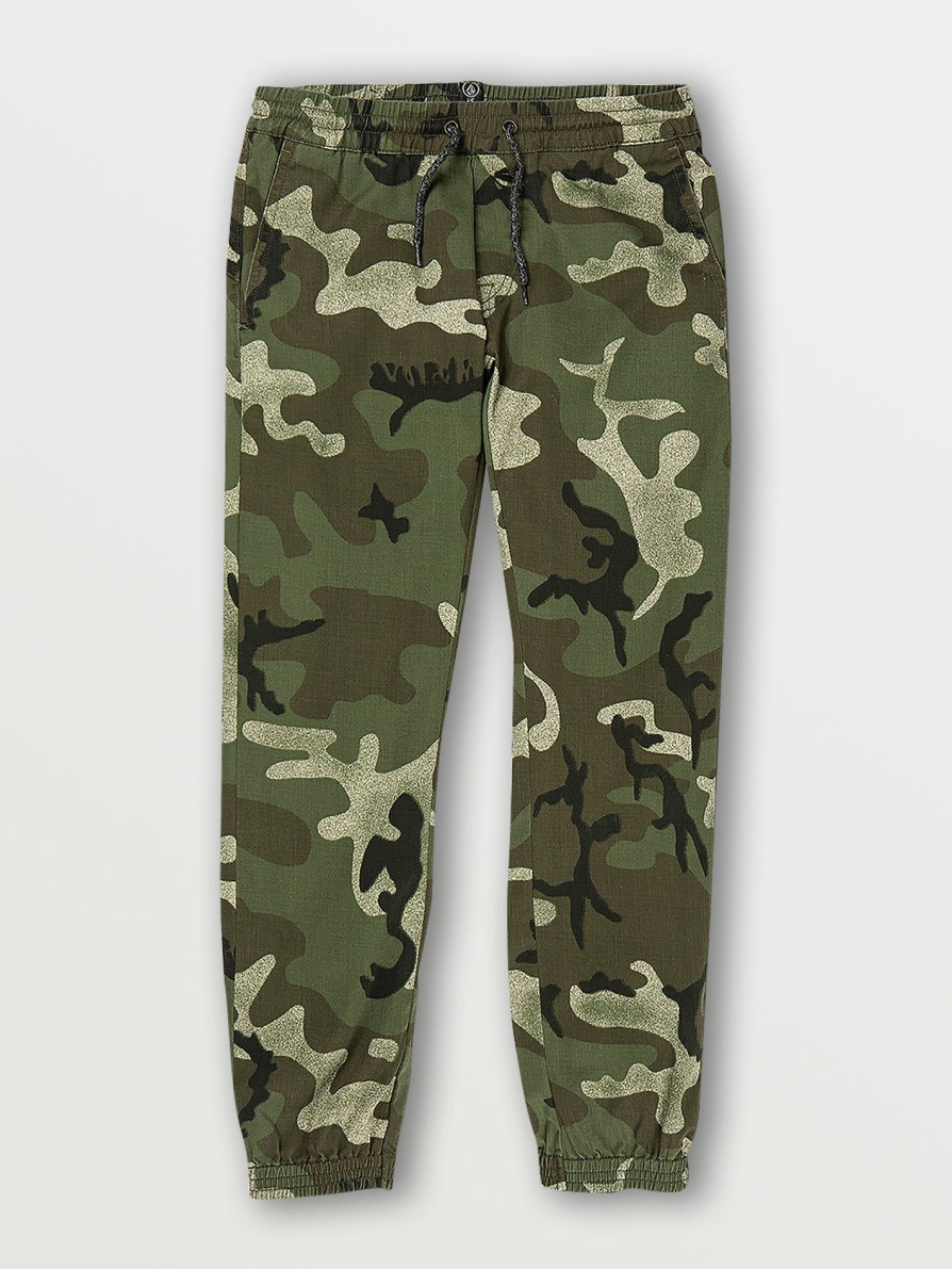 Kids * | Volcom Gift Selection Big Boys Frickin Slim Jogger Pants Army