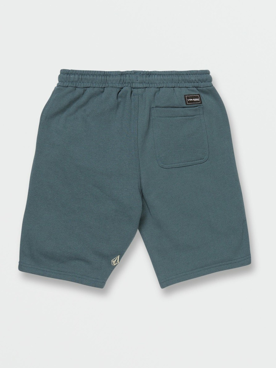 Kids * | Volcom Latest Big Boys Booker Fleece Shorts Cruzer Blue