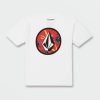 Kids * | Volcom Discount Online Little Boys Circle Stone Short Sleeve Tee Shirt White Combo