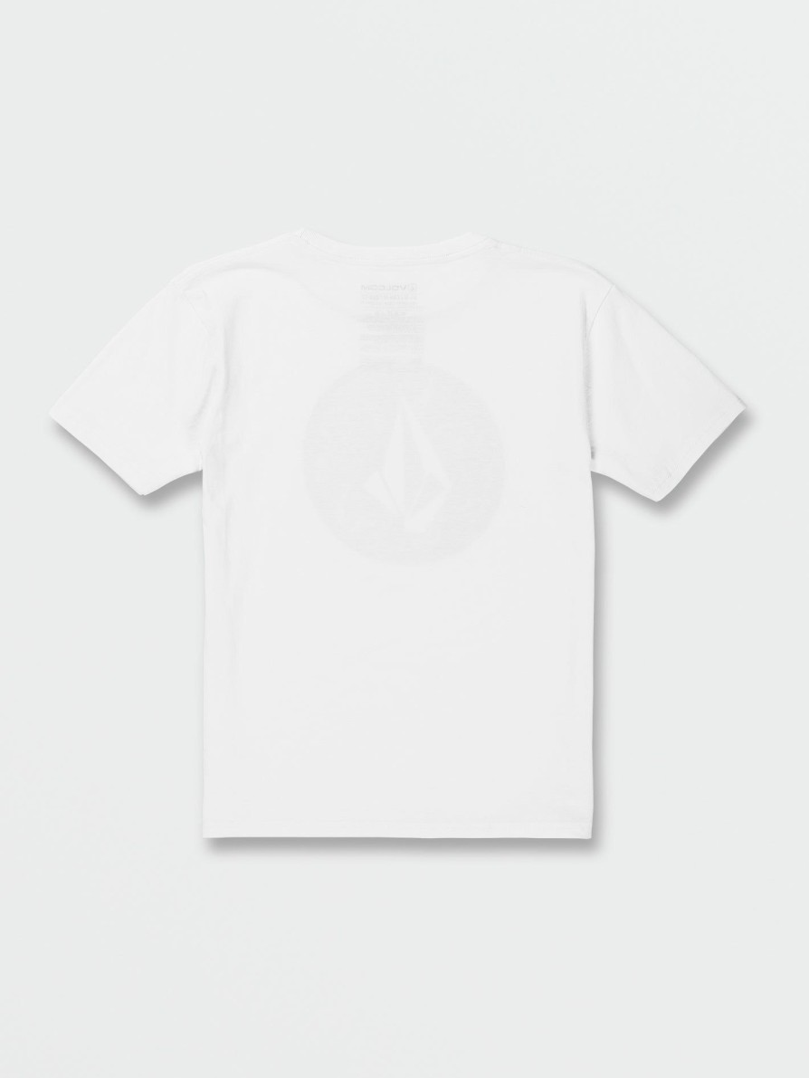 Kids * | Volcom Discount Online Little Boys Circle Stone Short Sleeve Tee Shirt White Combo