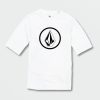 Core Surf * | Volcom Reliable Quality Little Boys Lido Solid Short Sleeve Upf 50 Rashguarde White