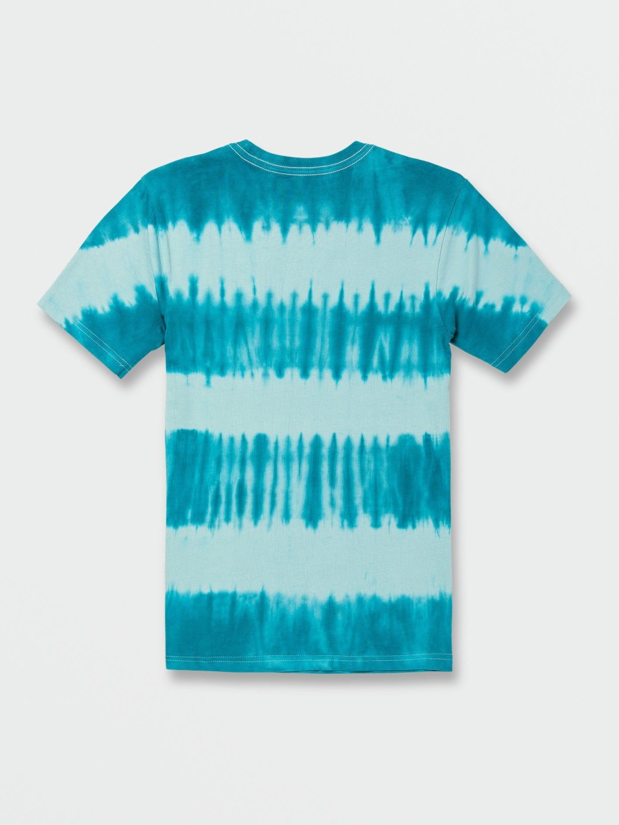 Kids * | Volcom Excellent Quality Big Boys Psychdye Short Sleeve Tee Shirt Ocean Teal