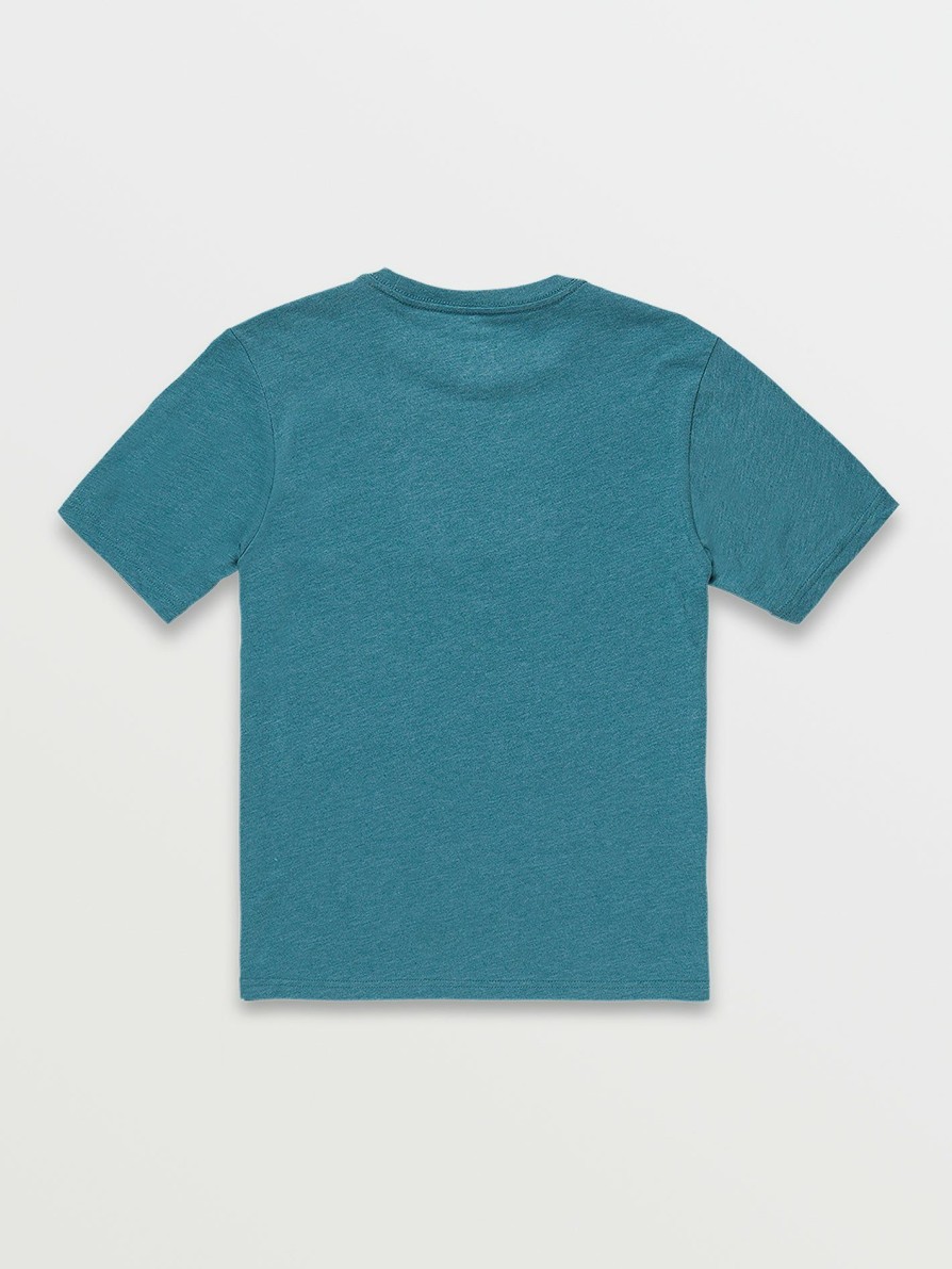 Kids * | Volcom New Little Boys Stone Link Short Sleeve Tee Carribean Heather Caribbean Heather