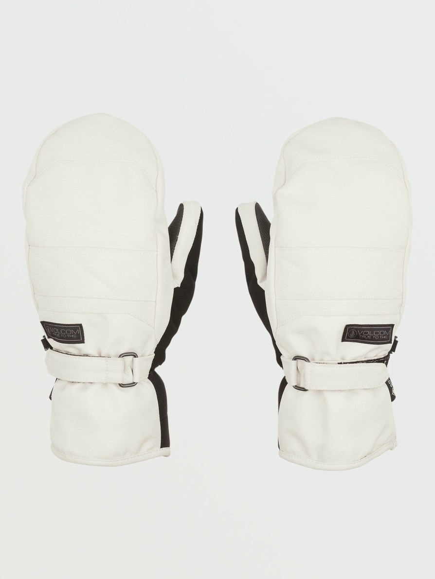 Core Snow * | Volcom New Womens Peep Gore-Tex Mitt Off White