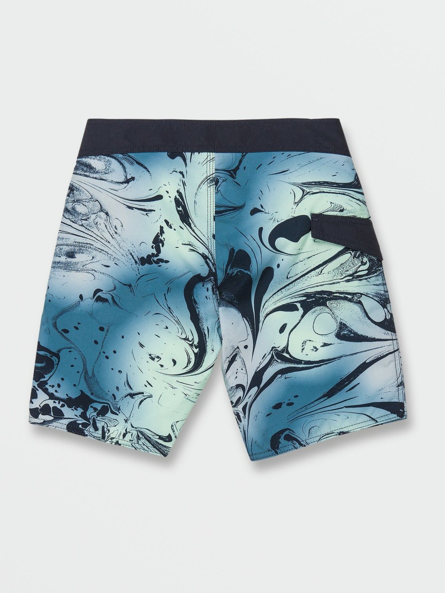 Core Surf * | Volcom Wholesale Big Boys Mod Marble Stripe Trunks Aged Indigo