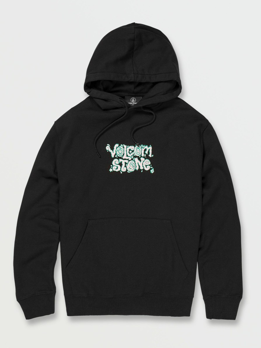 Mens Accessories * | Volcom Cheaper Featured Artist Justin Hager Pullover Hoodie Black