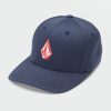 Kids * | Volcom Limited Edition Boys Full Stone Flexfit Hat Navy Combo