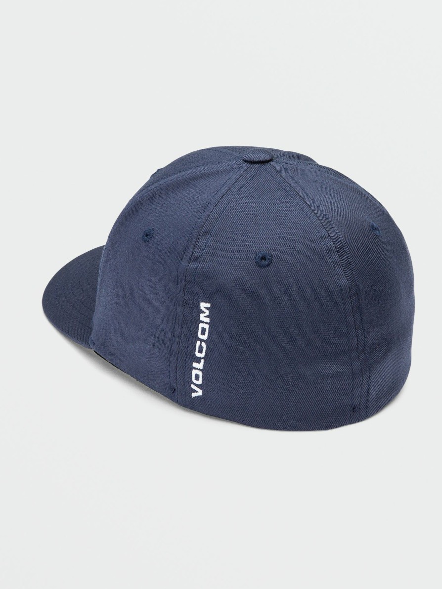 Kids * | Volcom Limited Edition Boys Full Stone Flexfit Hat Navy Combo